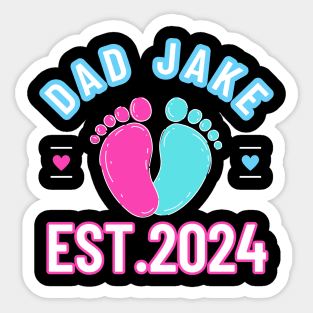 Dad Est 2024 Promoted to Daddy 2024 Pregnancy Announcement Sticker